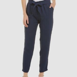 BCBGeneration Navy Tie Waist Cropped Pants XXS